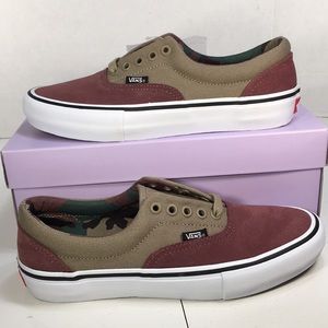 NWT Vans Era Pro Camo/Rose/Taupe Skateboard Shoes Women’s 8.5 Men’s 7